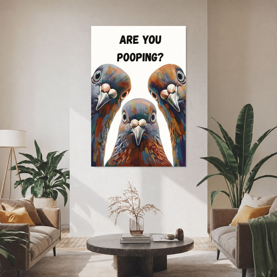 Vibrant Bird Trio Canvas Art Print Art Wall Art Wooden Frame – Whimsical Pop Art for Living Room, Bedroom, Office Décor – Unique Abstract Home Decor Statement Piece Modern Artwork Modern Abstract Home Decor Framed Canvas Painting Ready to Hang Artwork