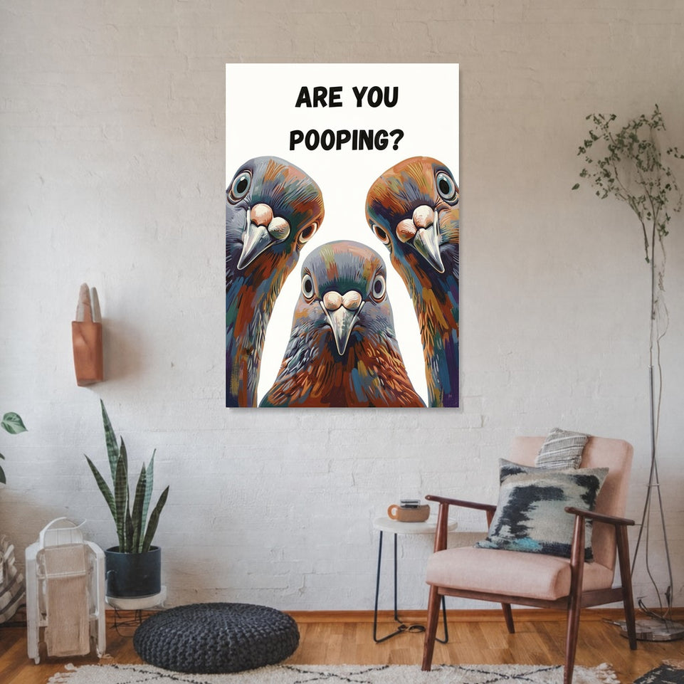 Vibrant Bird Trio Canvas Art Print Art Wall Art Wooden Frame – Whimsical Pop Art for Living Room, Bedroom, Office Décor – Unique Abstract Home Decor Statement Piece Modern Artwork Modern Abstract Home Decor Framed Canvas Painting Ready to Hang Artwork