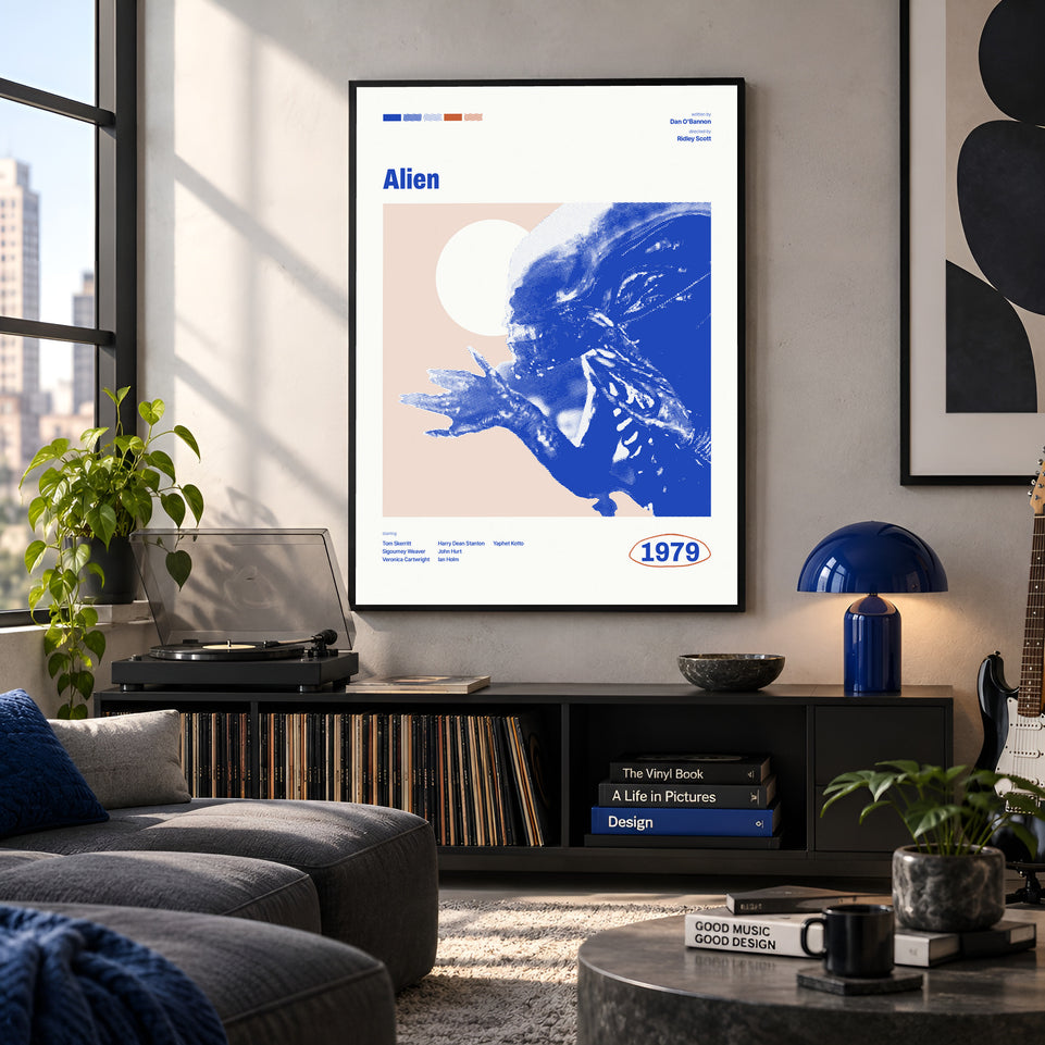 Alien Movie Poster Canvas Print, Sci-Fi Wall Decor, 1979 Film Artwork, Unique Home Decor for Movie Lovers, Collector's Item