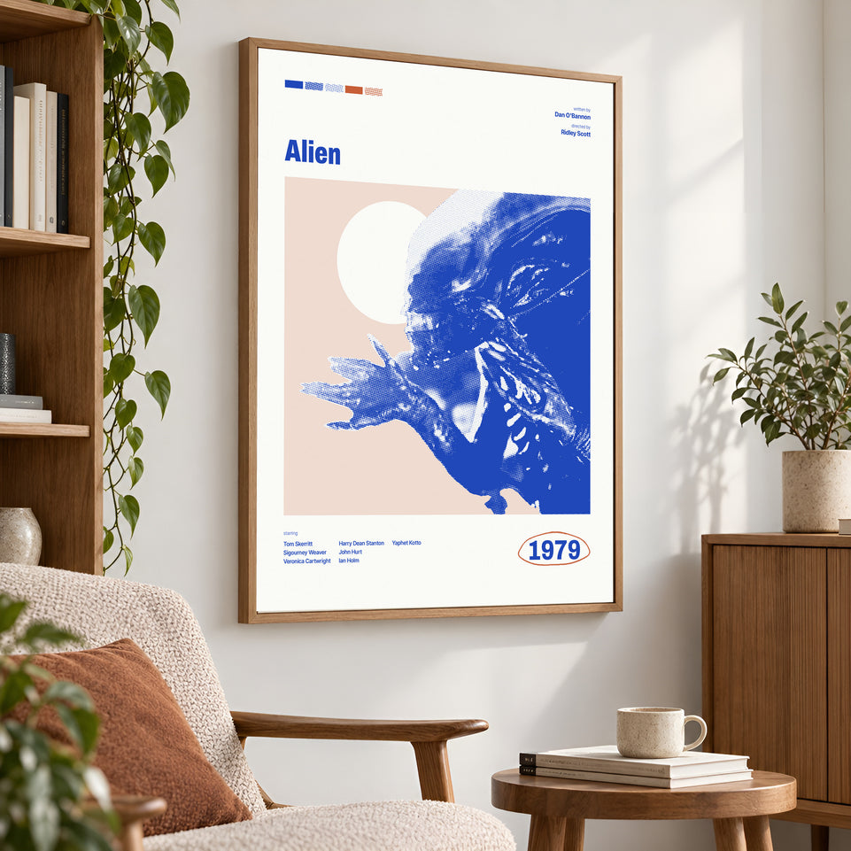 Alien Movie Poster Canvas Print, Sci-Fi Wall Decor, 1979 Film Artwork, Unique Home Decor for Movie Lovers, Collector's Item
