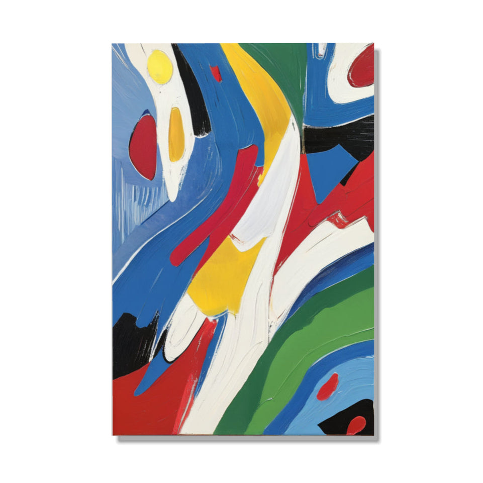 Colorful Abstract Expression - Modern Art Canvas June Wall Art