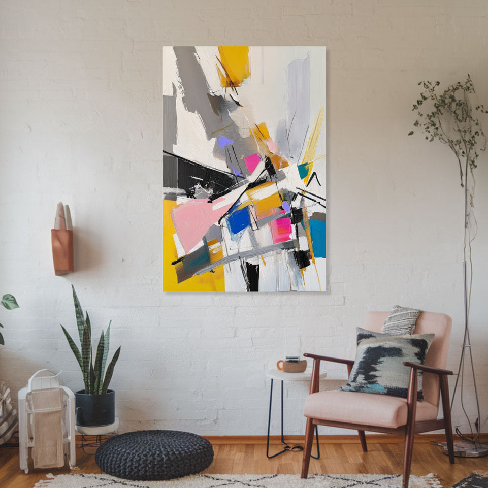 Modern Abstract Art Colorful Canvas Wall Art June Wall Art