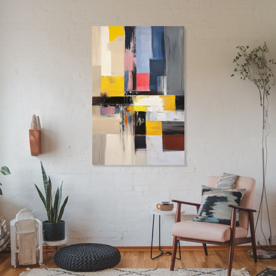 Abstract Symphony in Color I Vibrant Modern Art June Wall Art