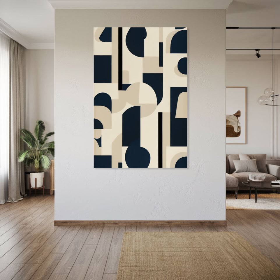 Midnight Geometry I Abstract Modern Wall Art June Wall Art