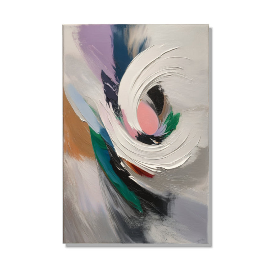 Whirlwind of Colors Abstract Canvas Art June Wall Art
