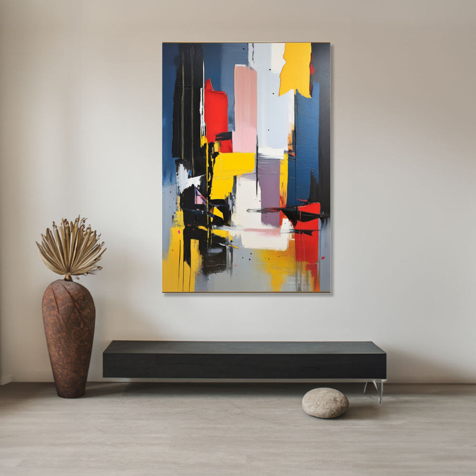Abstract Symphony I Vibrant Canvas Art for Home Decor June Wall Art