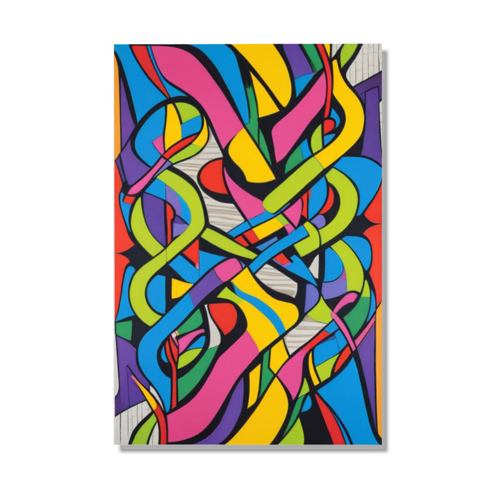 Colorful Abstract Dreamscape Canvas Art June Wall Art