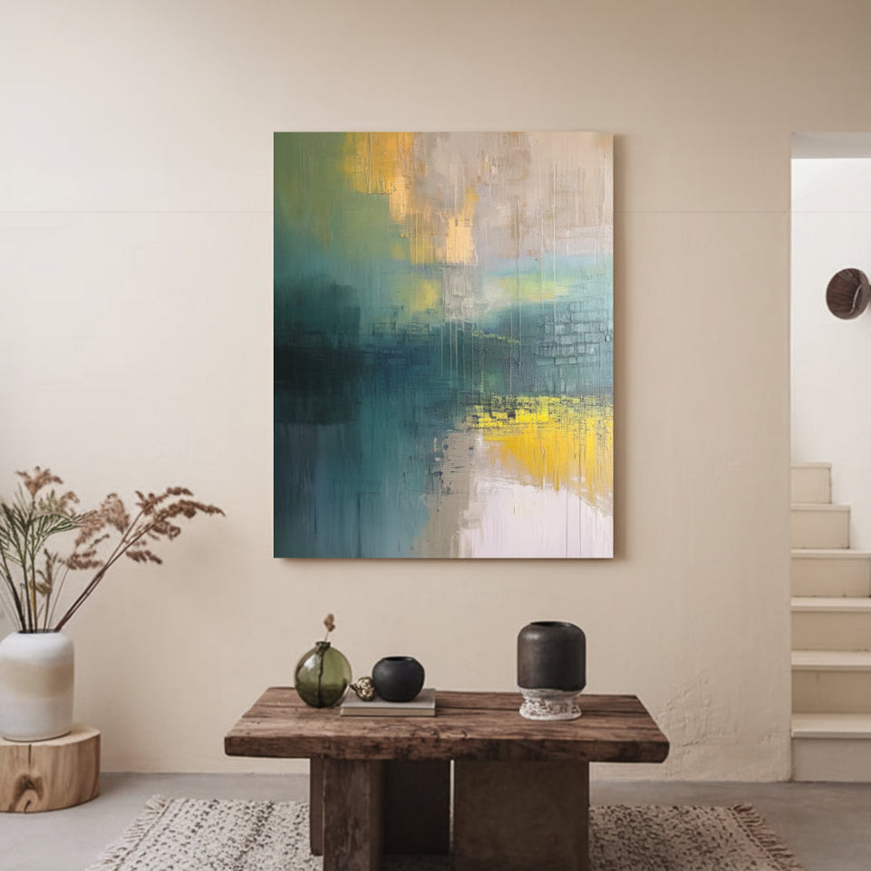 Abstract Reflections I Vibrant Abstract Art for Home Decor June Wall Art