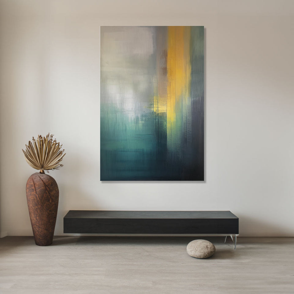 Golden Sunset Abstract Canvas Art for Home Decor June Wall Art