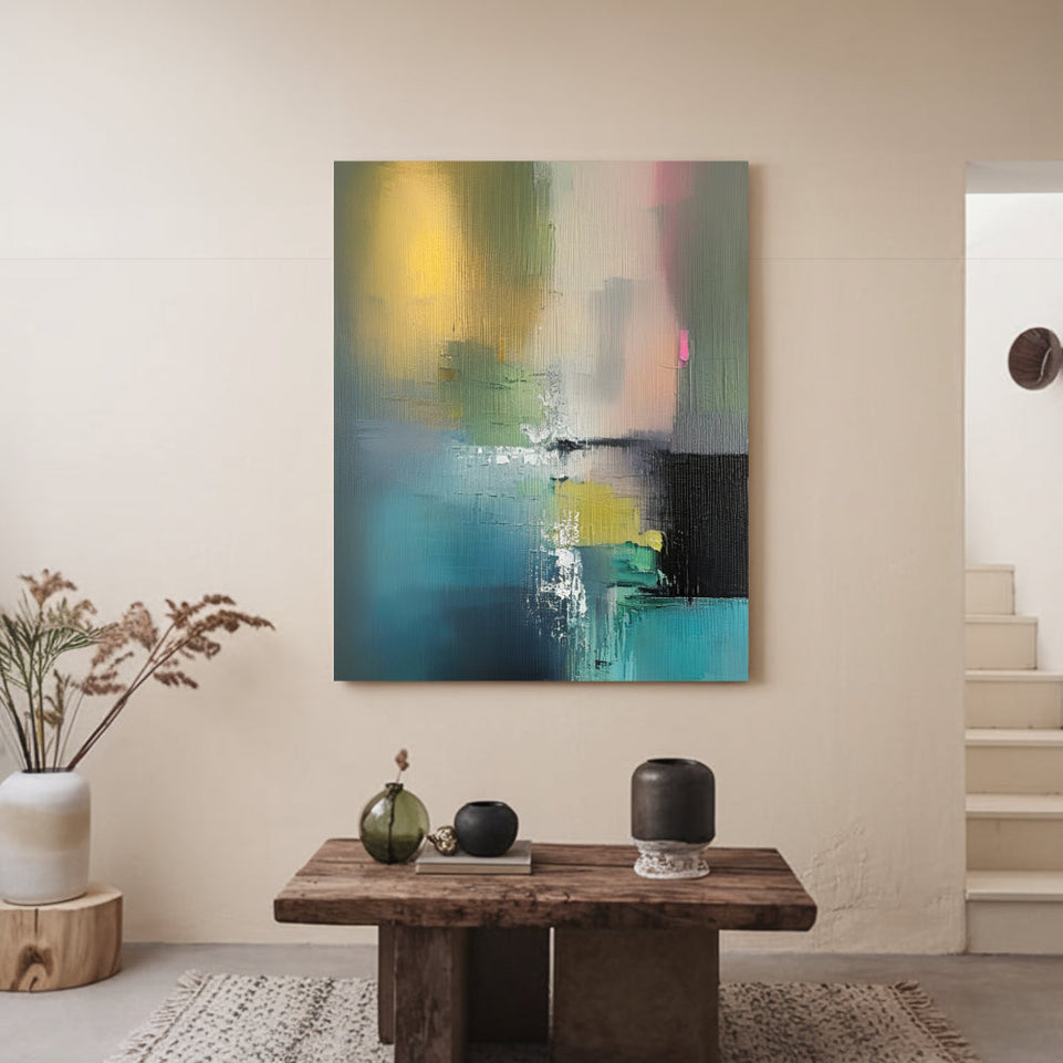 Abstract Dreamscape I Vibrant Hand-Painted Canvas Art for Home Decor June Wall Art
