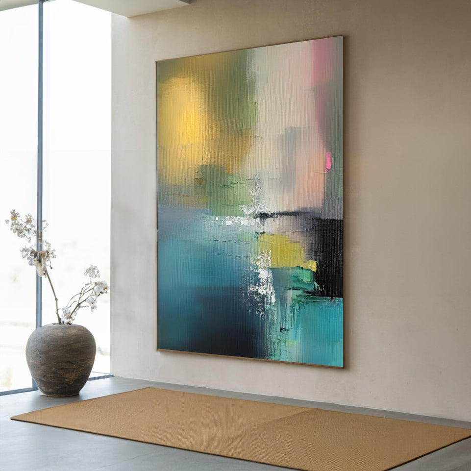Abstract Dreamscape I Vibrant Hand-Painted Canvas Art for Home Decor June Wall Art
