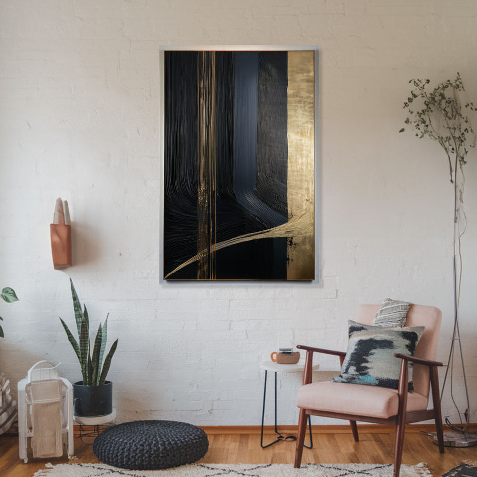 Golden Depths Abstract Wall Art June Wall Art