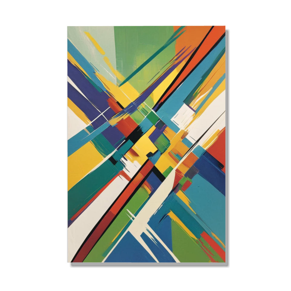 Colorful Abstract Geometry I Canvas Art June Wall Art