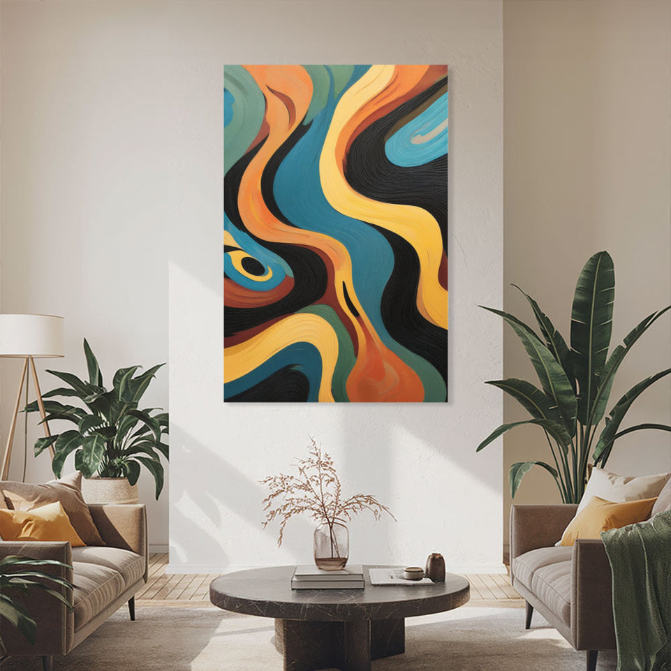 Surreal Sunset Dreamscape Abstract Canvas Art June Wall Art
