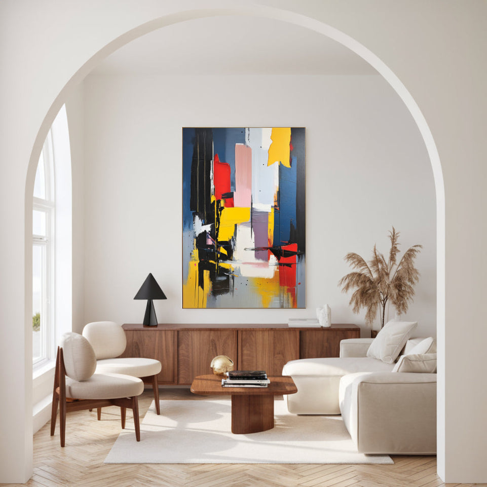Abstract Symphony I Vibrant Canvas Art for Home Decor June Wall Art