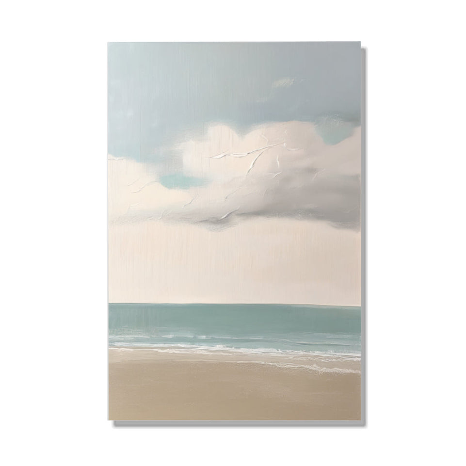 Seaside Serenity Beach Landscape Art for Home Decor June Wall Art