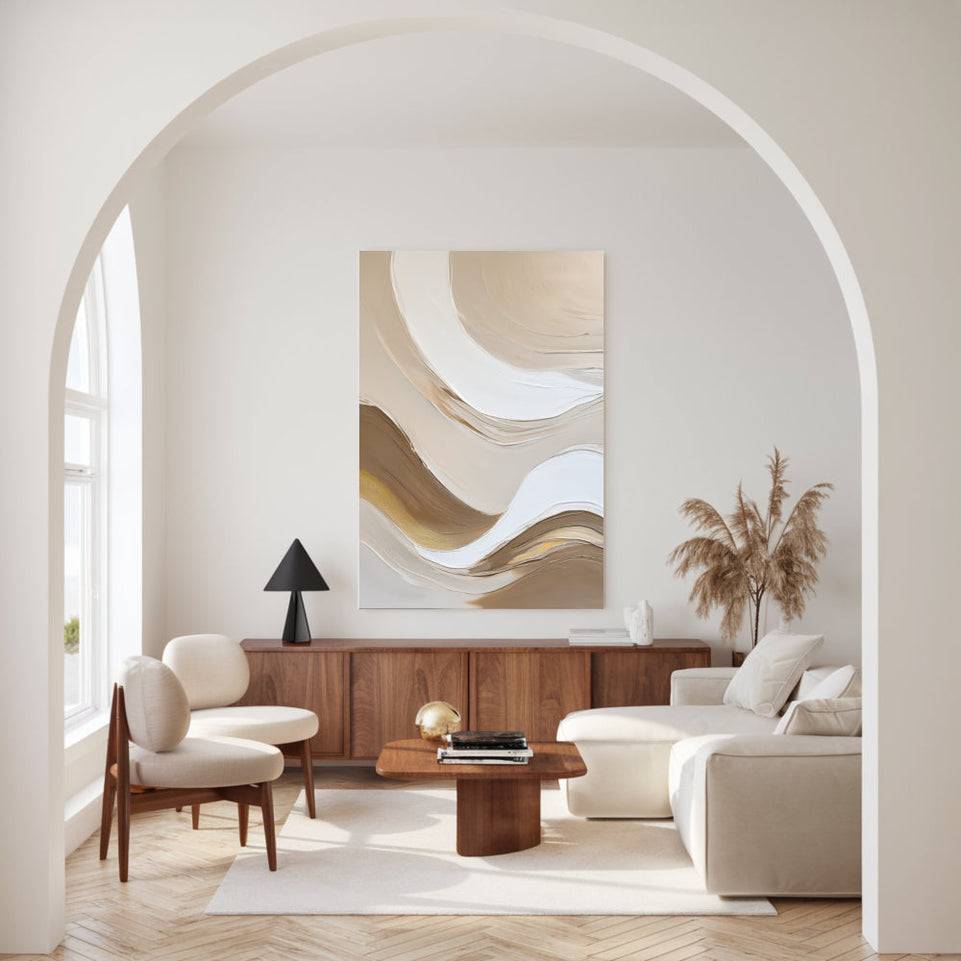 Sandy Waves Abstract Canvas Art June Wall Art