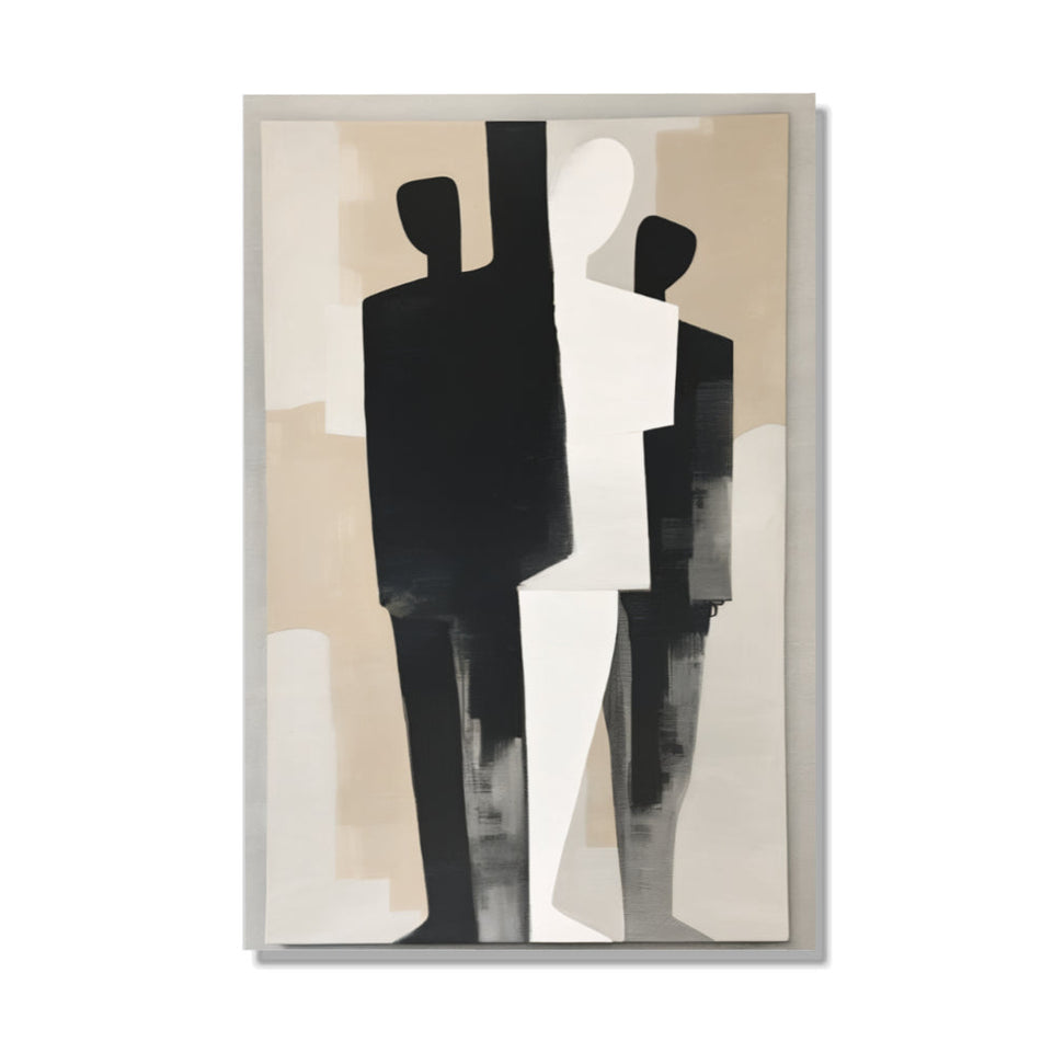 Silhouettes in Harmony Modern Abstract Art for Home Decor June Wall Art
