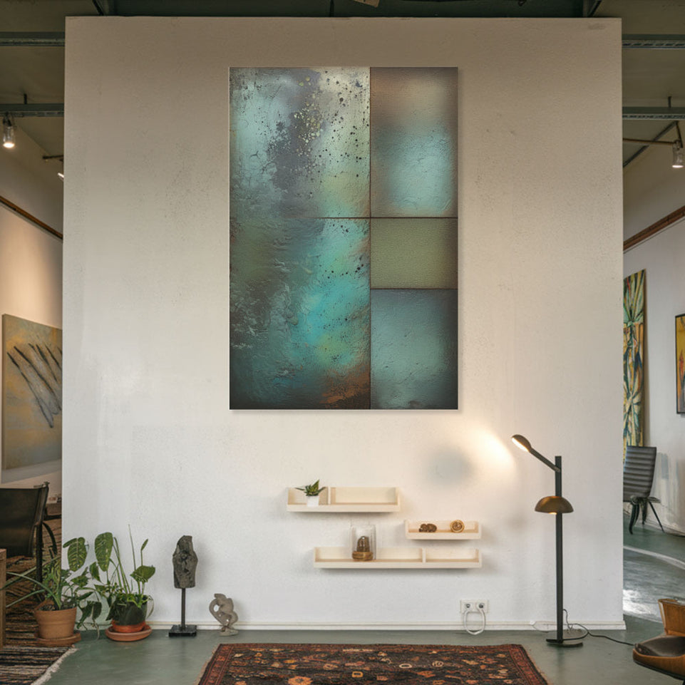 Misty Morning Abstract Art Canvas Wall Decor June Wall Art