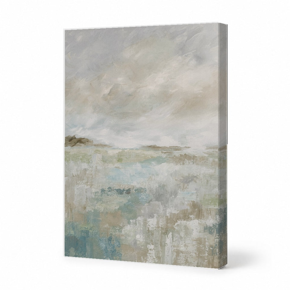 Abstract Landscape Canvas Art Print Art Wall Art Wooden Frame Soft Earthy Tones Tranquil Serenity Home Decor Modern Abstract Home Decor Framed Canvas Painting Ready to Hang Artwork Living Room Bedroom Office Wall Decor Premium Poster Print for Home