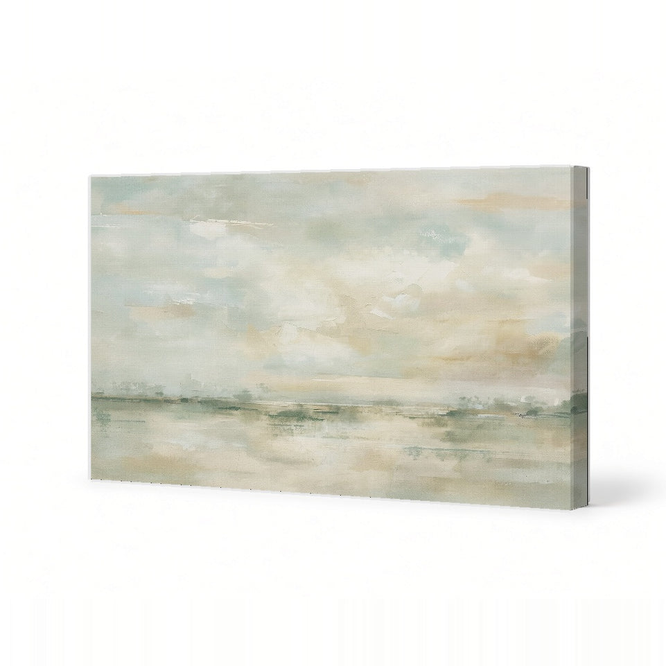 Soft Serenity Abstract Landscape Canvas Art Print Art Wall Art Wooden Frame for Calm Living Room Bedroom Decor Modern Abstract Home Decor Framed Canvas Painting Ready to Hang Artwork Living Room Bedroom Office Wall Decor Premium Poster Print for Home