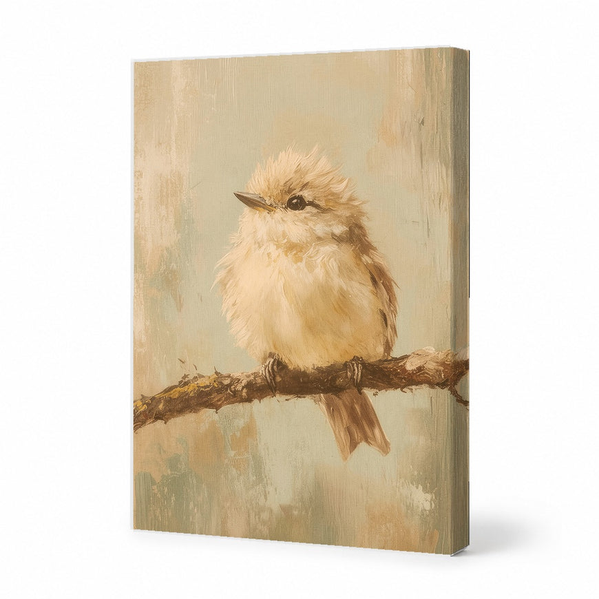 Charming Bird on Branch Canvas Art Print Art Wall Art Wooden Frame for Nature Lovers, Cozy Home Decor, Ideal for Living Room, Bedroom, or Office Modern Abstract Home Decor Framed Canvas Painting Ready to Hang Artwork Living Room Bedroom Office Wall Decor