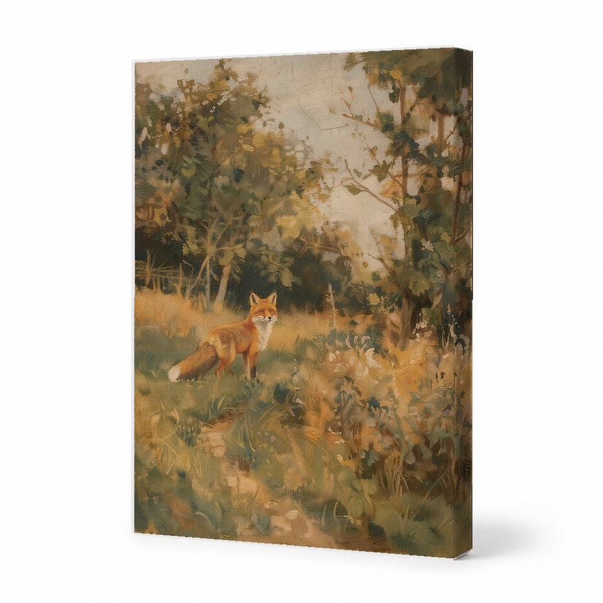 Elegant Fox in Nature Canvas Art Print Art Wall Art Wooden Frame for Living Room Bedroom Home Decor Modern Abstract Home Decor Framed Canvas Painting Ready to Hang Artwork Living Room Bedroom Office Wall Decor Gallery Quality Contemporary Interior
