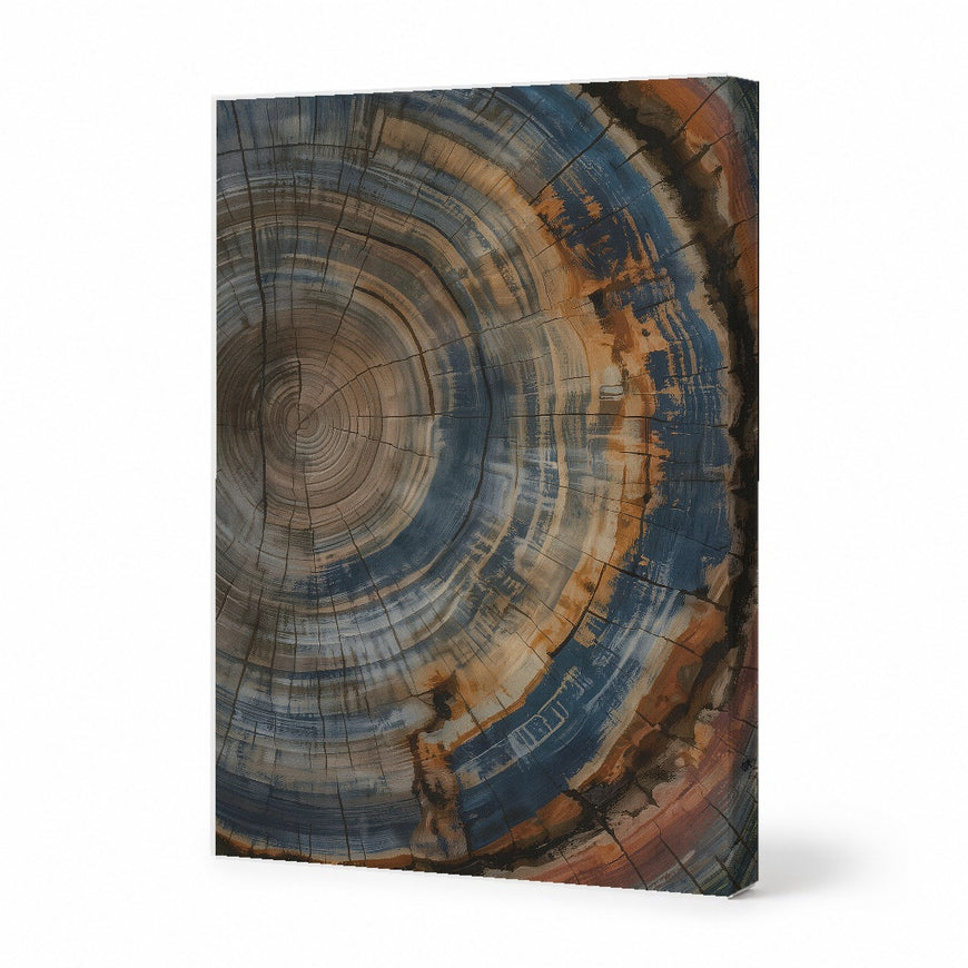 Stunning Tree Ring Canvas Art Print Art Wall Art Wooden Frame - Unique Natural Design for Home Decor, Living Room, Office, Rustic Style Modern Abstract Home Decor Framed Canvas Painting Ready to Hang Artwork Living Room Bedroom Office Wall Decor