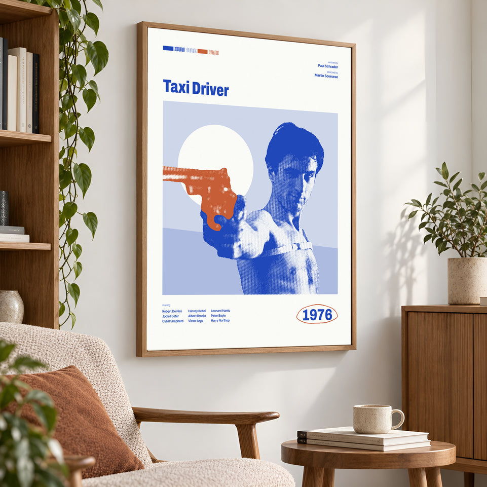 Taxi Driver Movie Poster Canvas Print, Wall Decor for Film Enthusiasts, Iconic 1976 Artwork, Unique Gift for Cinephiles