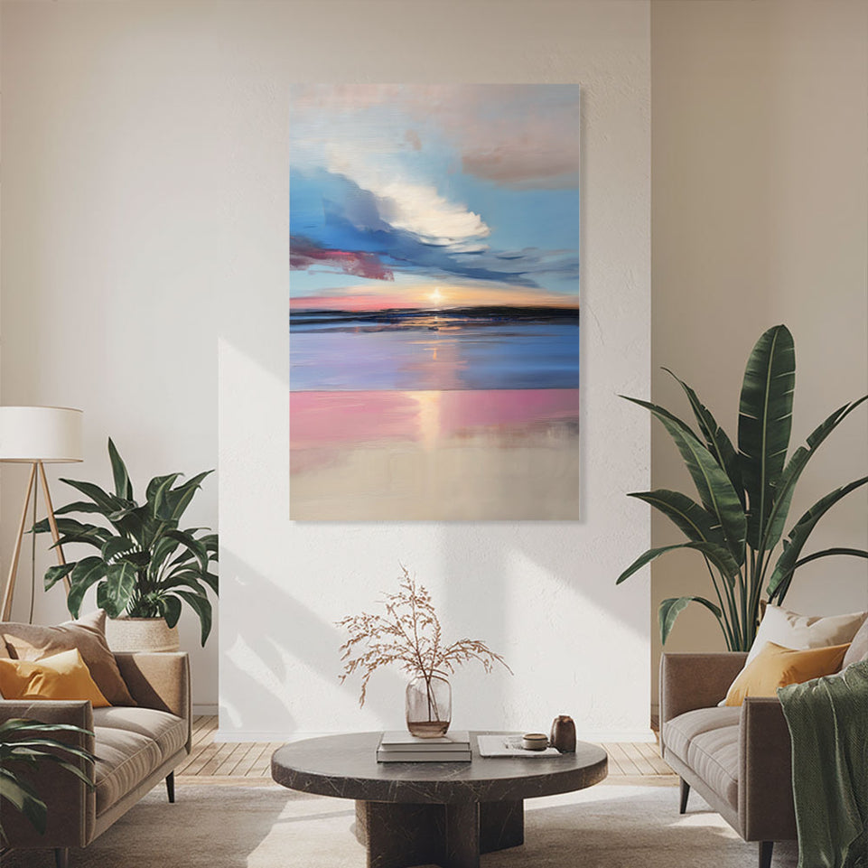 Serenity at Dusk  Landscape Art for Home Decor June Wall Art