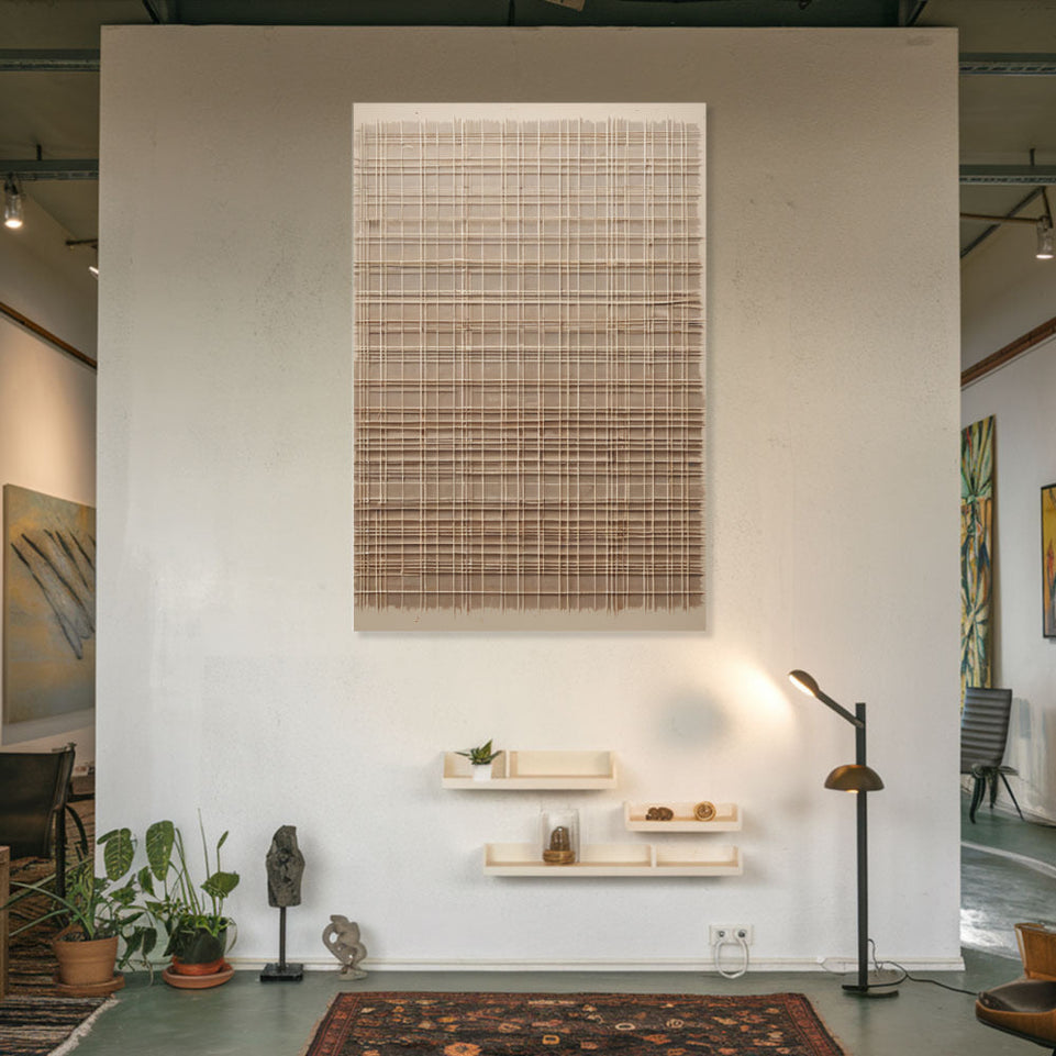 Abstract Grid Lines Modern Wall Art Decor June Wall Art