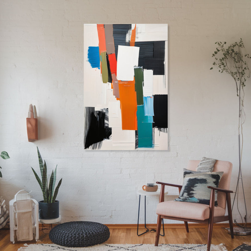 Abstract Symphony in Color  Hand-Painted Abstract Art  Modern Wall Decor June Wall Art
