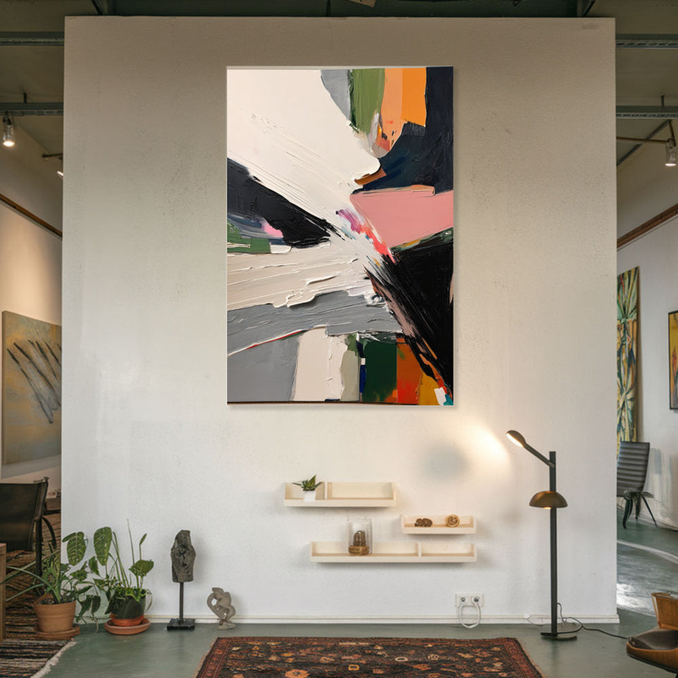Abstract Expressionist Canvas Art  Modern Wall Decor June Wall Art