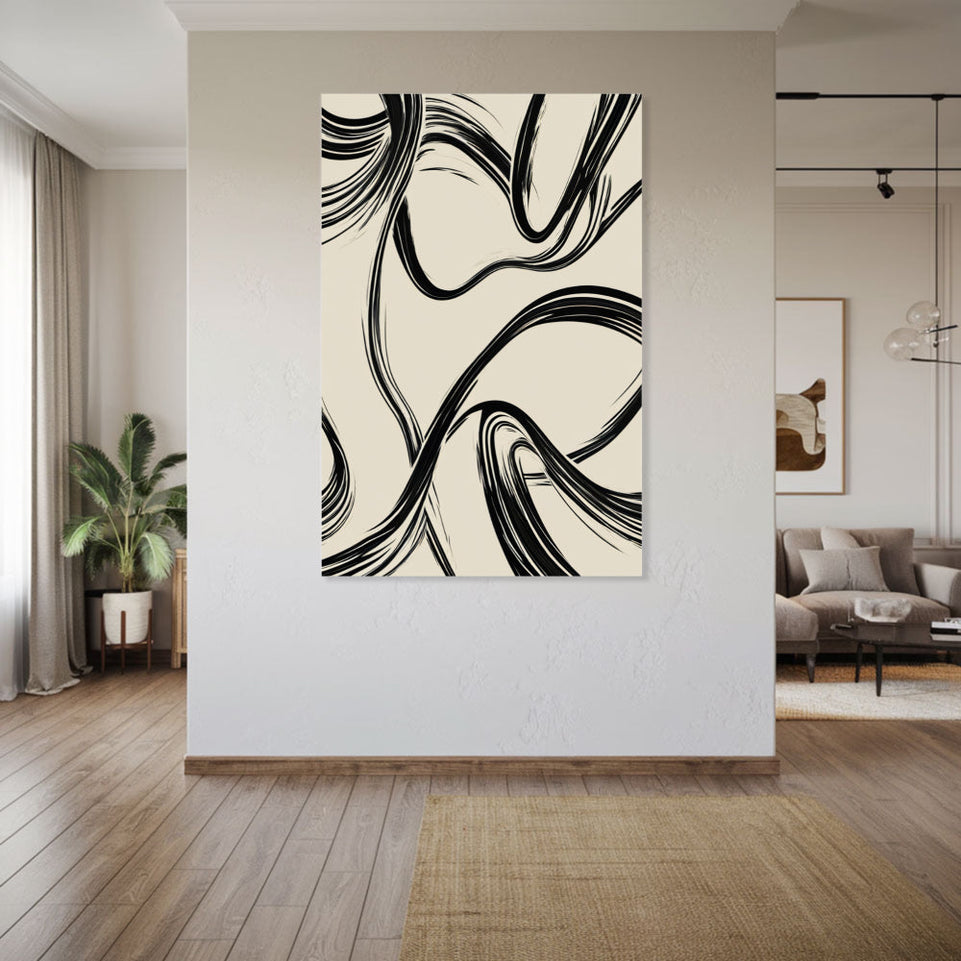 Abstract Swirls Modern Wall Art June Wall Art