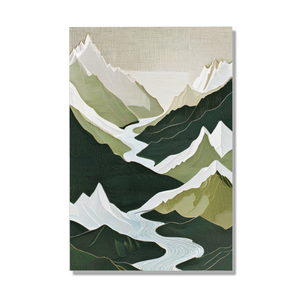 Mountain Majesty  Modern Abstract Landscape Art  Perfect for Home Decor and Wall Art  High-Quality Giclee Print  Ready to Frame June Wall Art