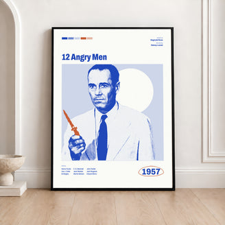 12 Angry Men Movie Poster, Film Canvas Print, Classic Cinema Wall Decor, Unique Gift for Movie Lovers, 1957 Artwork