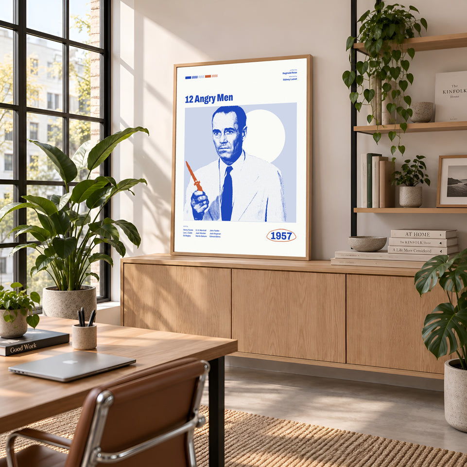 12 Angry Men Movie Poster, Film Canvas Print, Classic Cinema Wall Decor, Unique Gift for Movie Lovers, 1957 Artwork