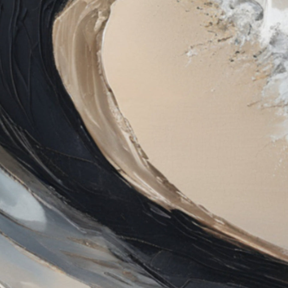 Tidal Wave of Serenity  Hand-Painted Abstract Ocean Art  Modern Coastal Wall Decor June Wall Art