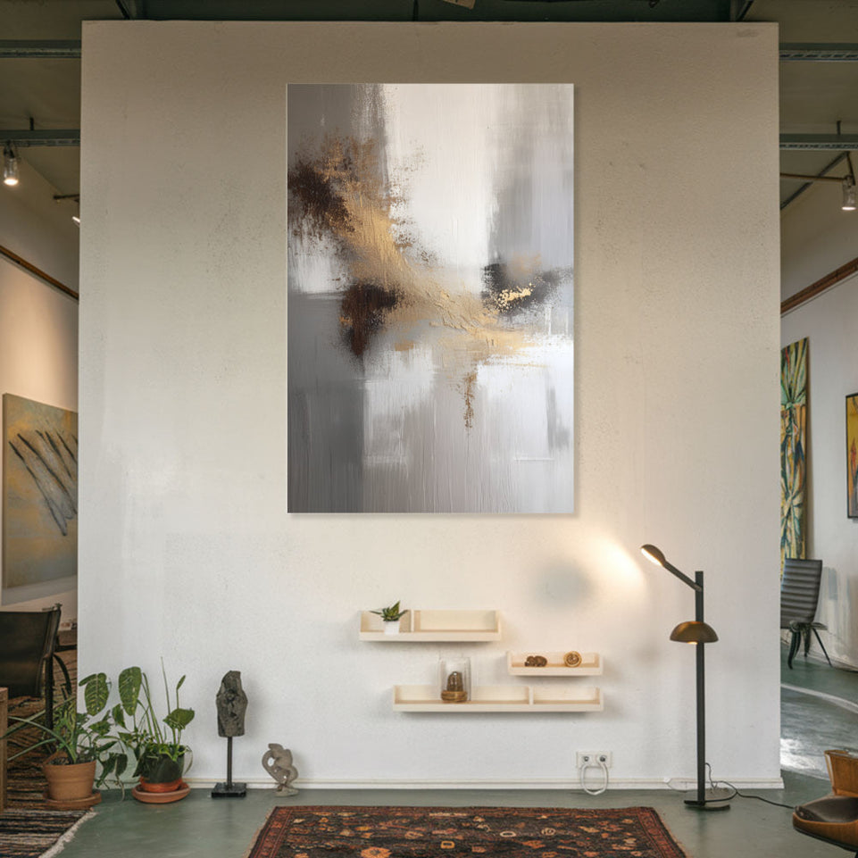 Golden Whisper I Abstract Wall Art June Wall Art