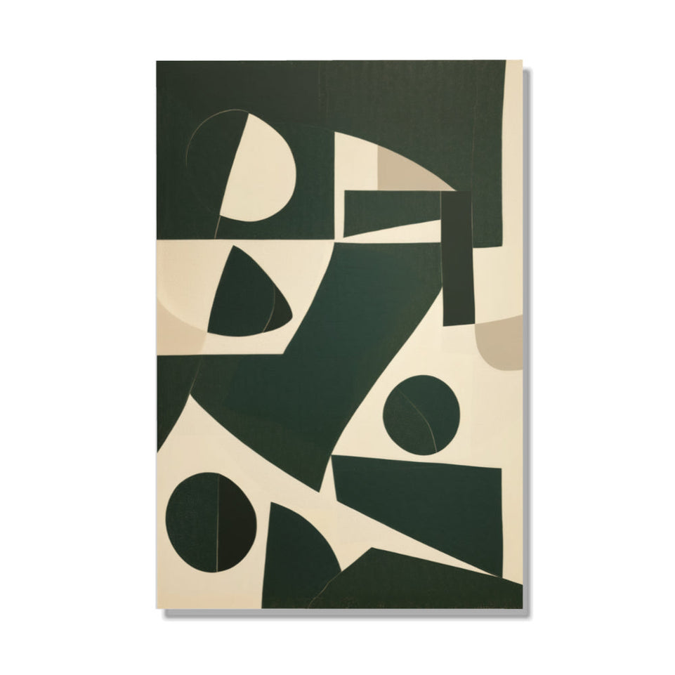 Modern Abstract Geometric Art  Canvas Wall Decor June Wall Art