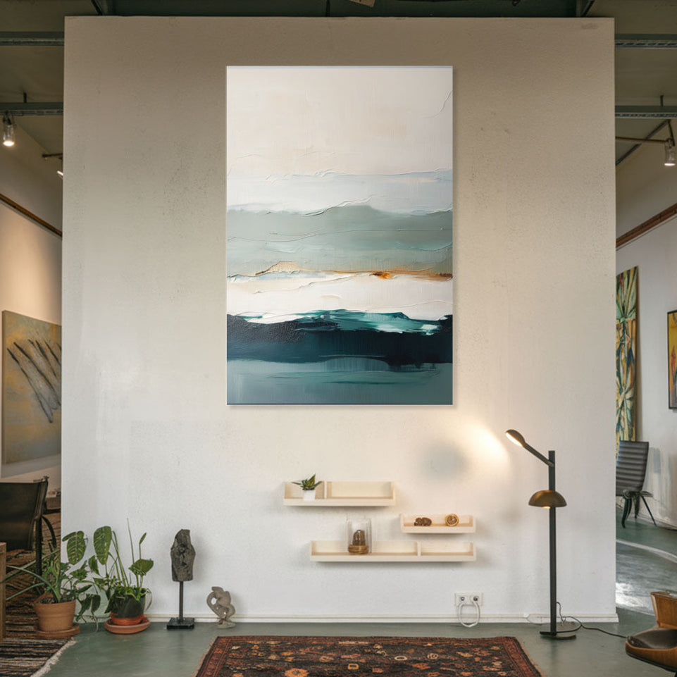 Abstract Seascape I Modern Coastal Wall Art June Wall Art