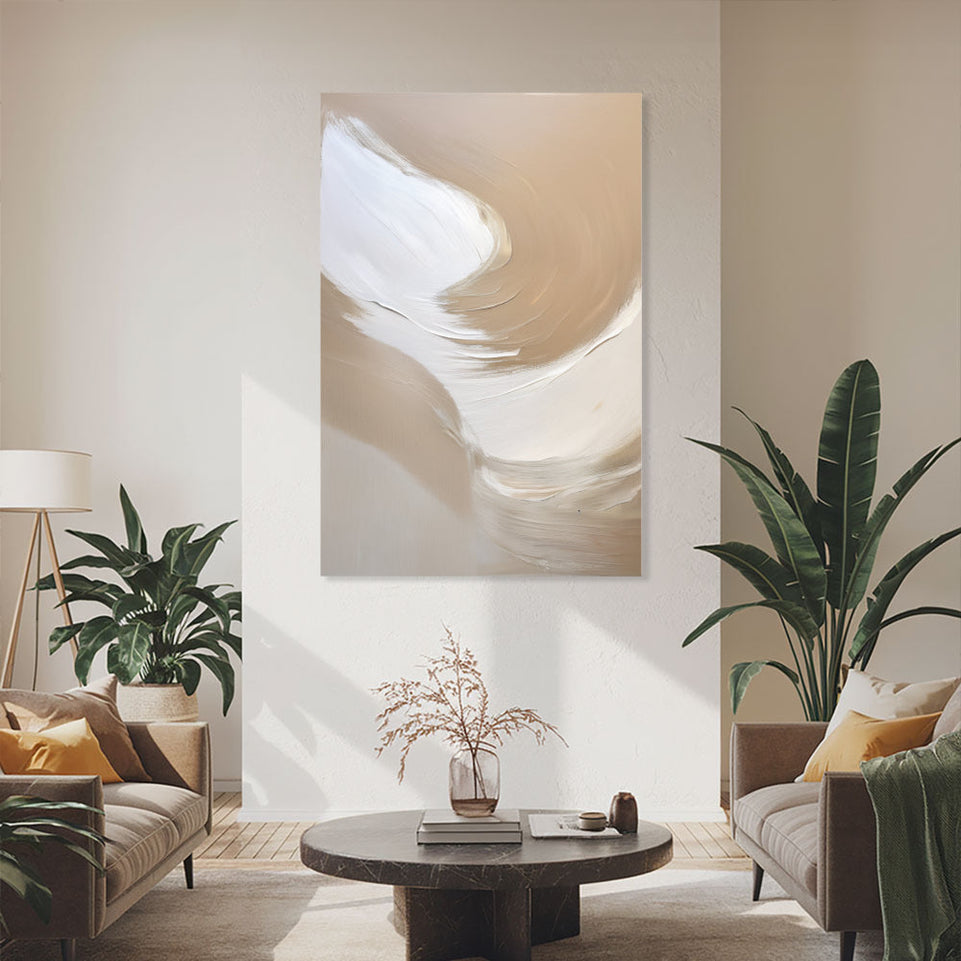 Serenity Swirl Abstract Canvas Art June Wall Art