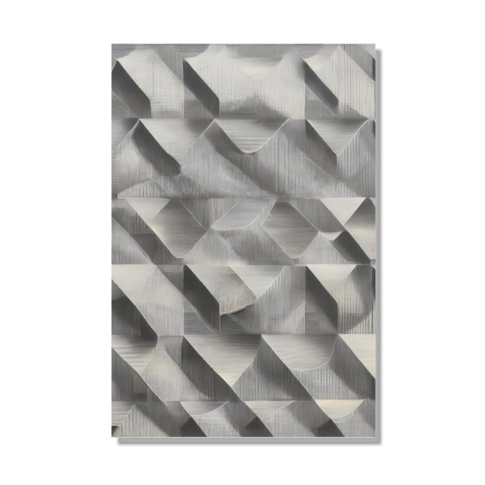 Silver Geometric Abstract Art   Metal Wall Decor June Wall Art