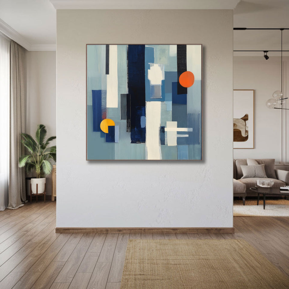 Abstract Harmony I Vibrant Geometric Shapes for Home Decor June Wall Art