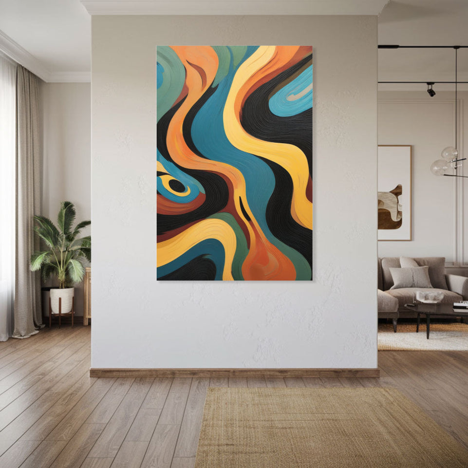 Surreal Sunset Dreamscape Abstract Canvas Art June Wall Art