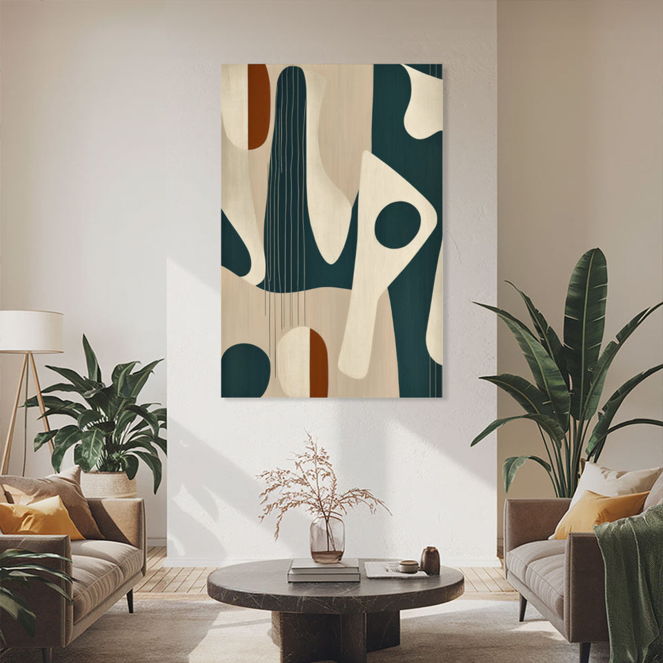 Abstract Shapes in Harmony I Vibrant Modern Wall Art June Wall Art