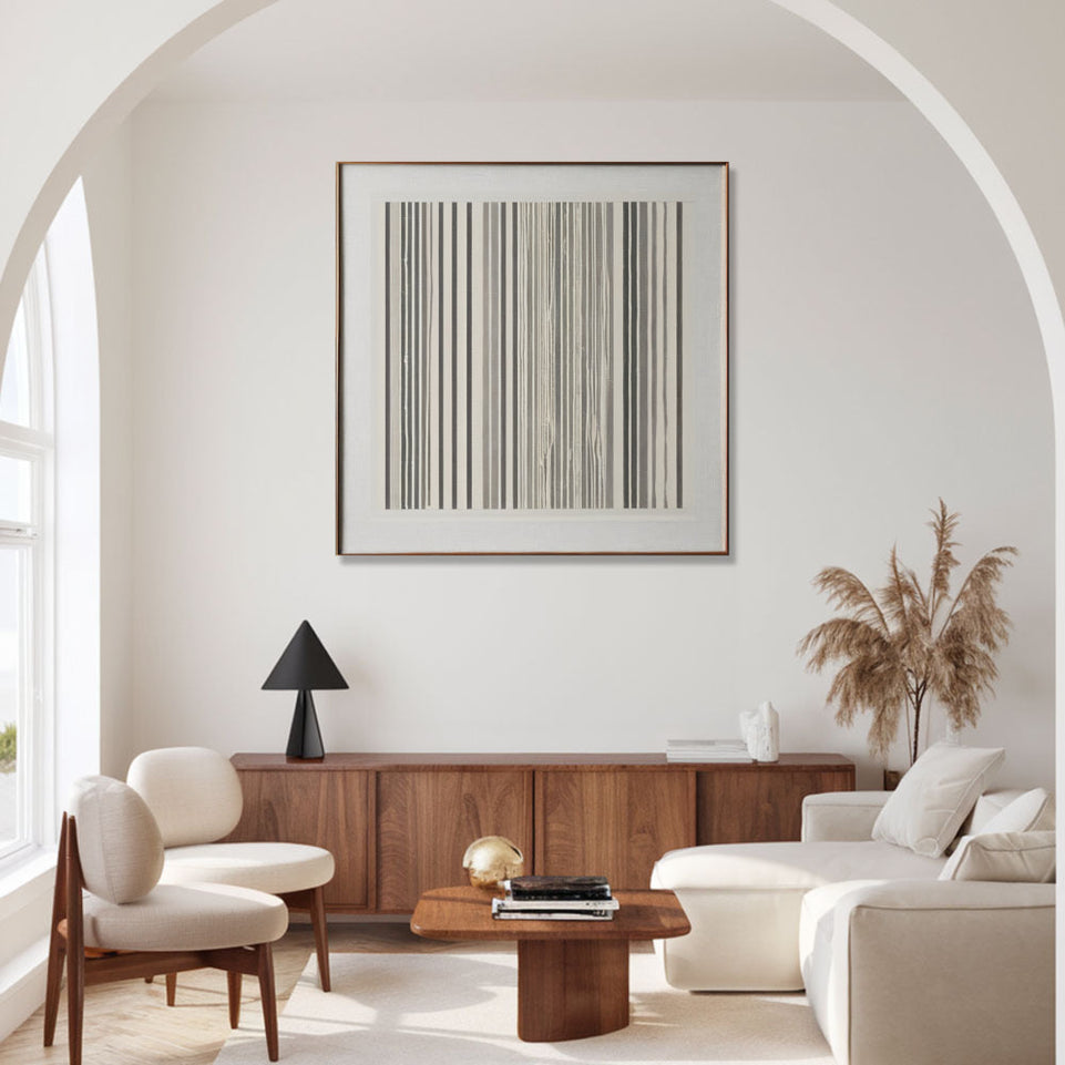 Abstract Lines I Framed Canvas Art for Living Room Decor June Wall Art