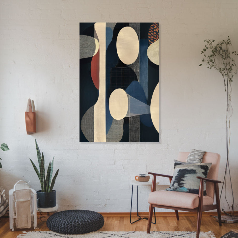 Midnight Melody I Abstract Canvas Art June Wall Art