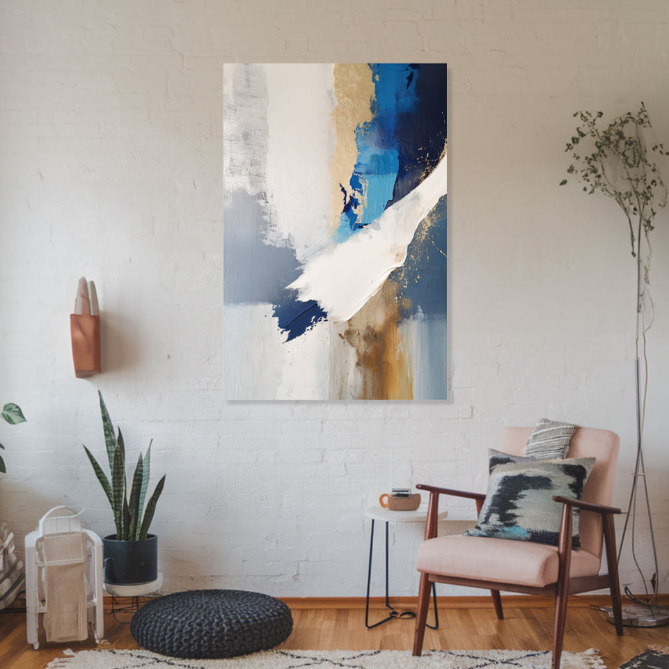 Abstract Ocean Dreamscape Canvas Art June Wall Art