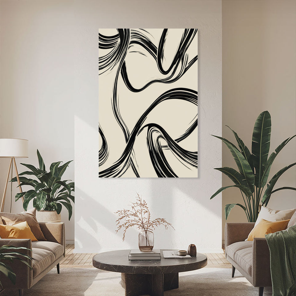 Abstract Swirls Modern Wall Art June Wall Art